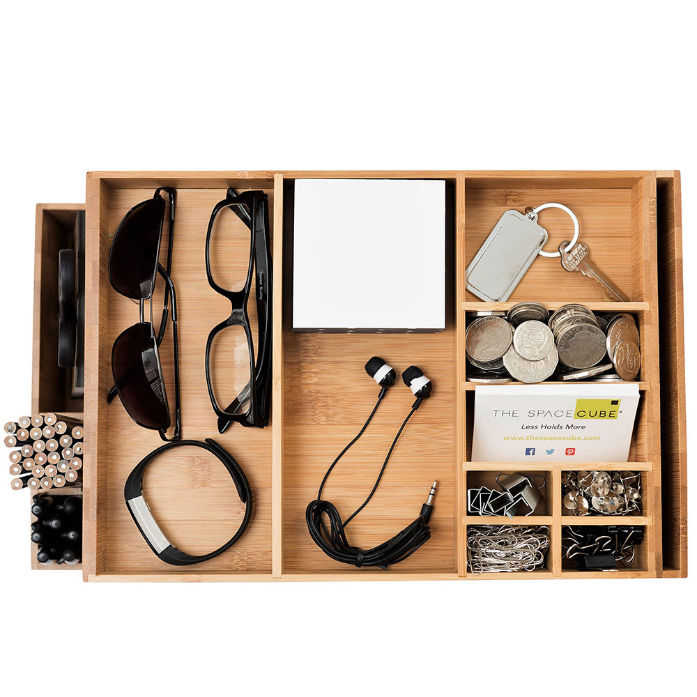 Wood Desk Organiser And Docking Station The Space Cube