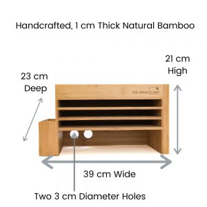 The Space Cube Wood Desk Organiser Dimensions